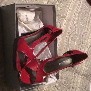Red Patent Heels